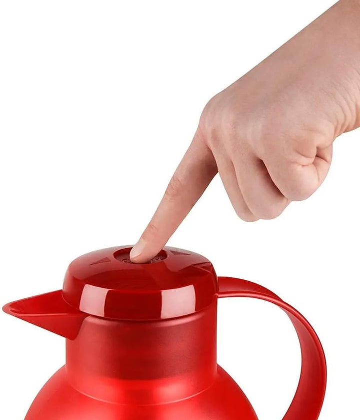 Emsa N40117 Samba Isolierkanne |1,5 Liter | Quick Press Verschluss | 12h heiss und 24h kalt | Transl