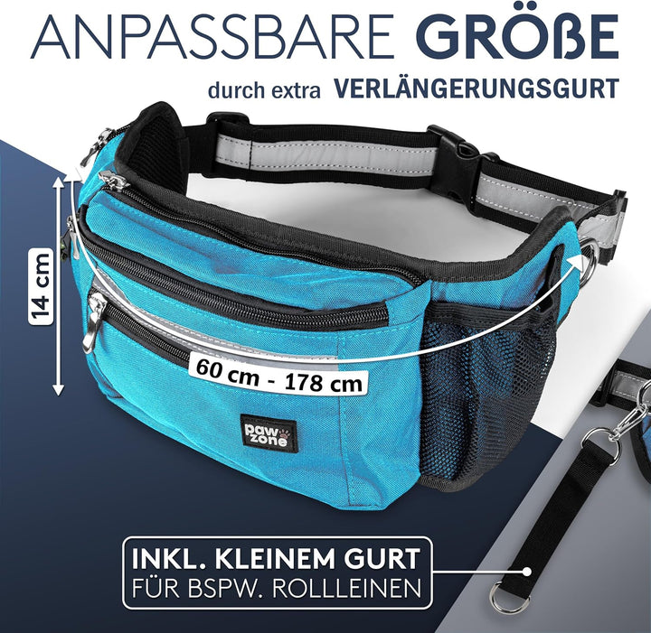 PAWZONE Futterbeutel Hunde - Leckerlibeutel für Hunde - Bauchtasche für Hunde Zubehör - Leckerlitasc