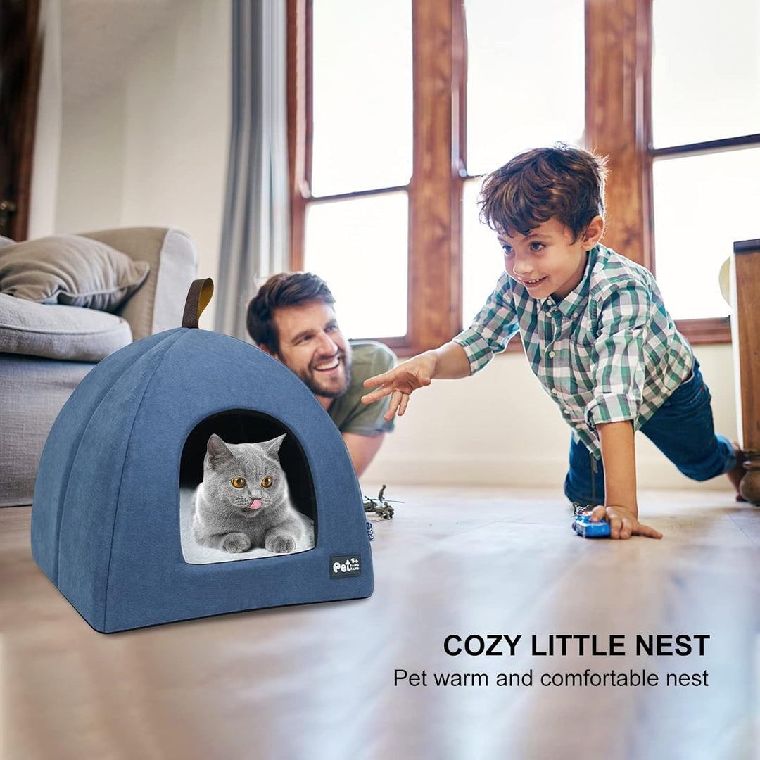 PETCUTE Katzenhöhle für grosse Katzen,Waschbar Katzenbett Katzenzelt Katzenkorb für Katzen und Hunde