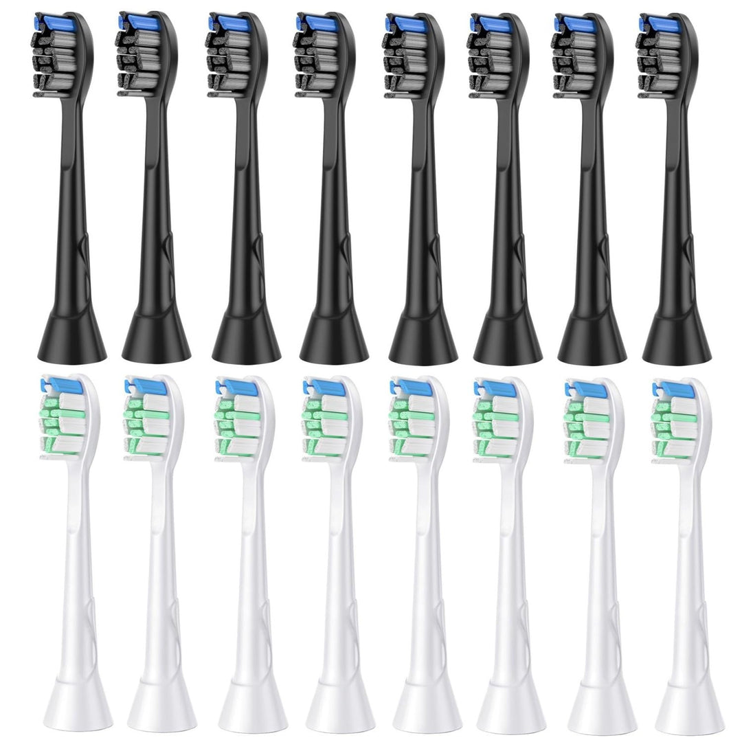16er Aufsteckbürsten Kompatibel mit Philips Sonicare Elektrische Zahnbürste, 8er Weisse Ersatzbürste