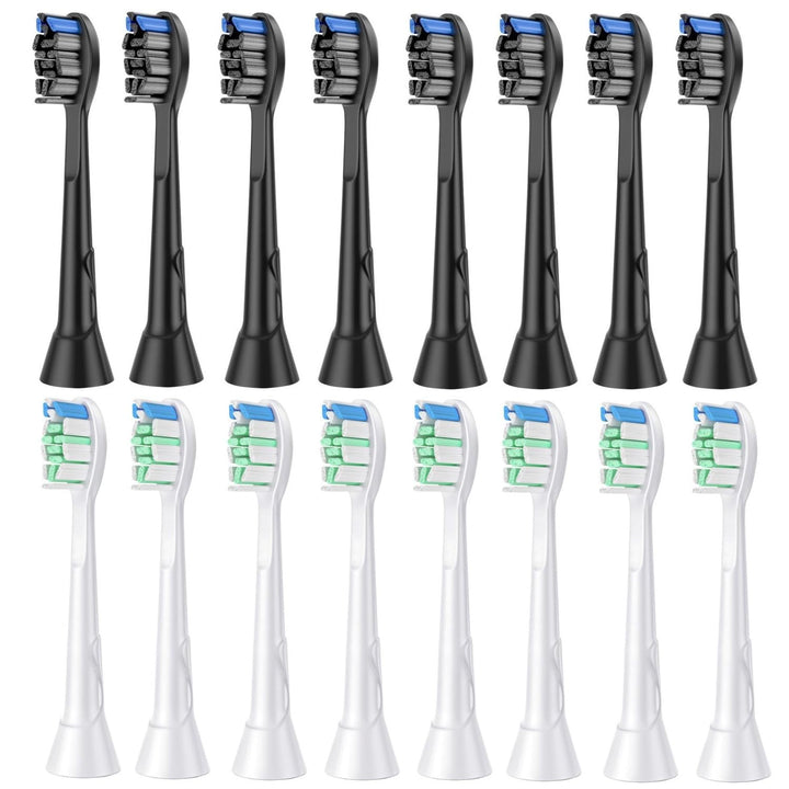 16er Aufsteckbürsten Kompatibel mit Philips Sonicare Elektrische Zahnbürste, 8er Weisse Ersatzbürste