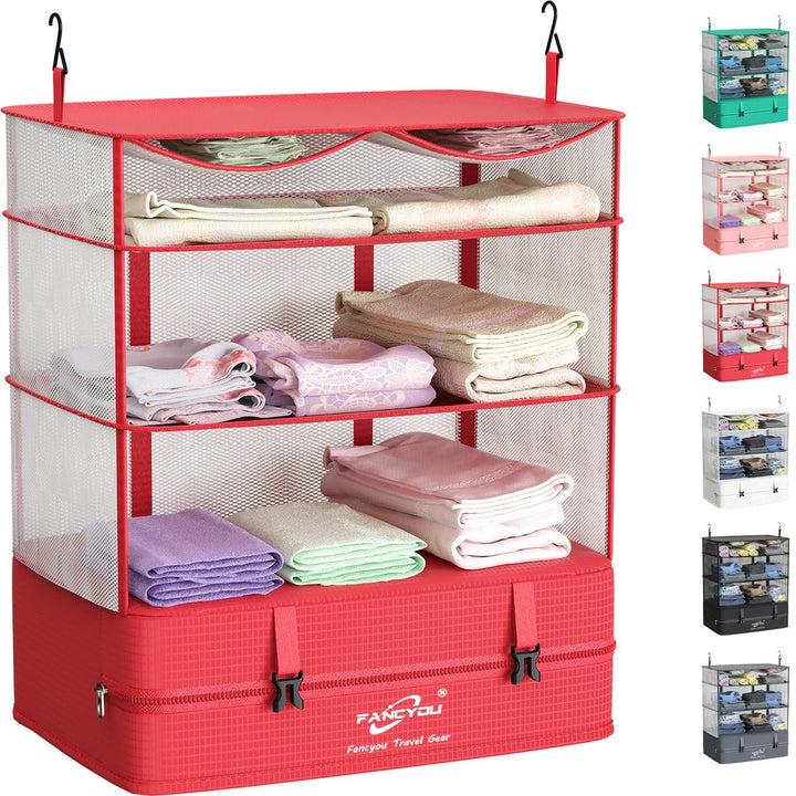 Koffer Organizer Hängende Verpackung Würfel Tragbare Schrank Regale Kompressive Reisegepäck Essentia