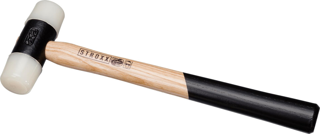 STROXX® Nylonhammer mit Eschenstiel |32/40mm| Lederhammer | Schonhammer | Werkzeug | für sensible Ob