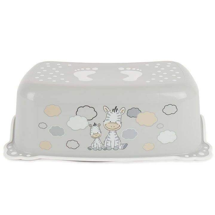 Bieco Kinder Tritthocker Zebra, Anti Rutsch Funktion | einstufig, Höhe 14cm | Grösse 42x28cm |Tritth