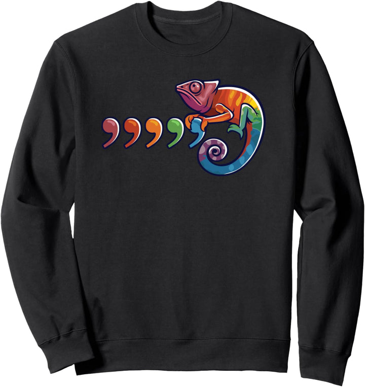 Comma Chameleon Funny 80's Throwback THE ORIGINAL Sweatshirt