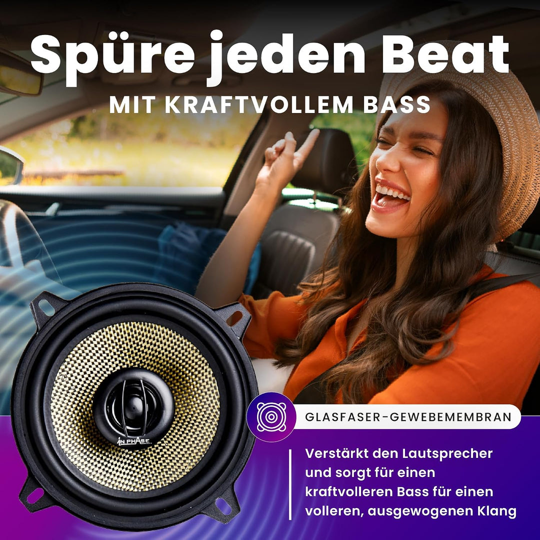 In Phase XTC13, 2 Koaxial Lautsprecher System 210 W Spitzenleistung Richtungsbezogene Hochtöner XTC1