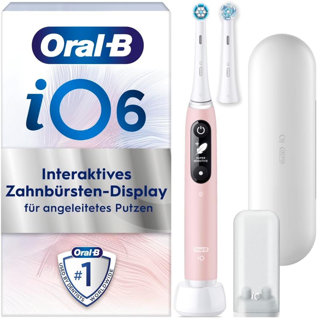 Oral-B iO Series 6 Sensitive Edition Elektrische Zahnbürste/Electric Toothbrush, 2 Aufsteckbürsten,