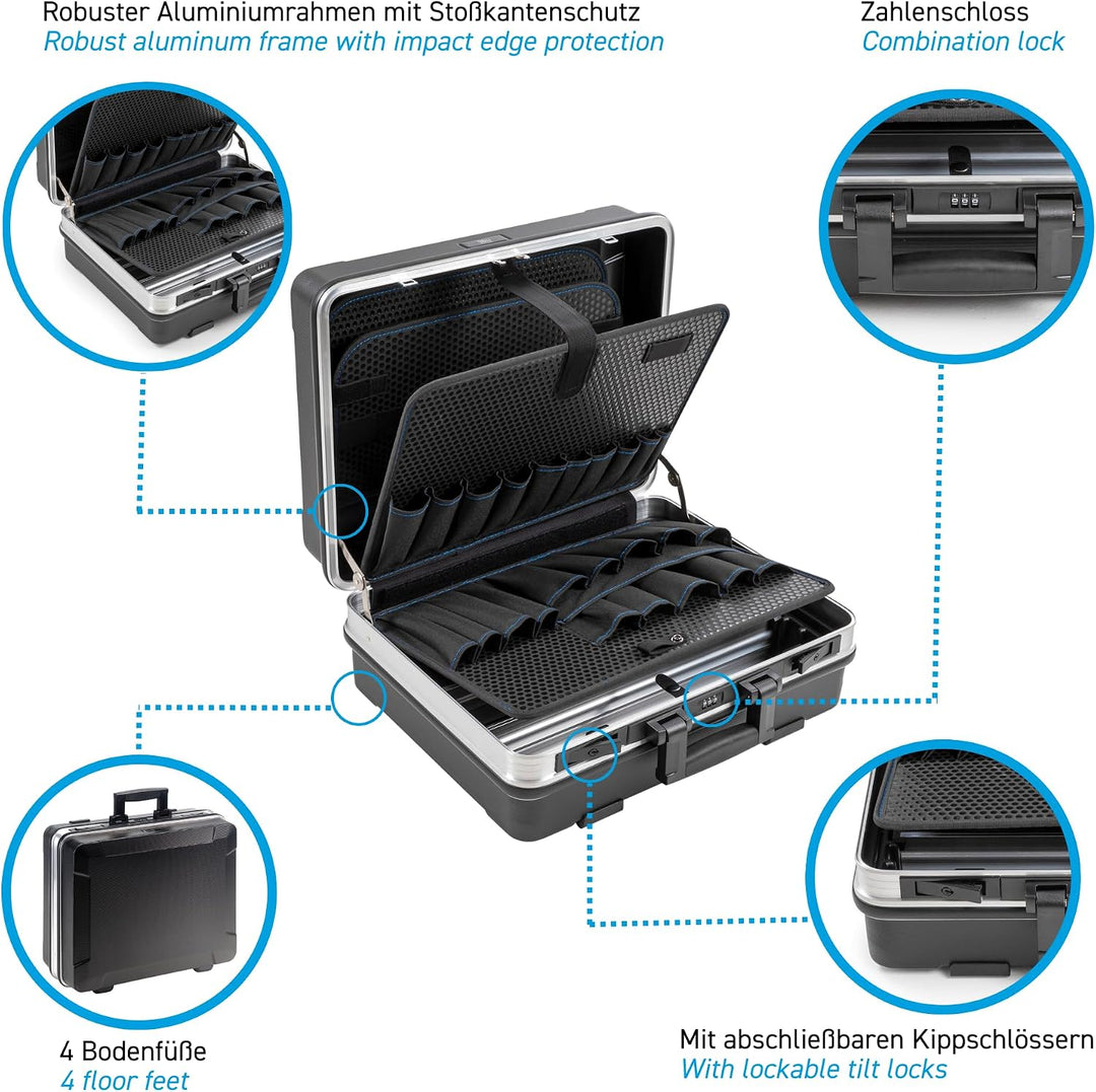 B&amp;W Werkzeugkoffer Flex Pockets, 120.03/P (Lieferung erfolgt ohne Werkzeug), tool.case ABS.343.P Fle