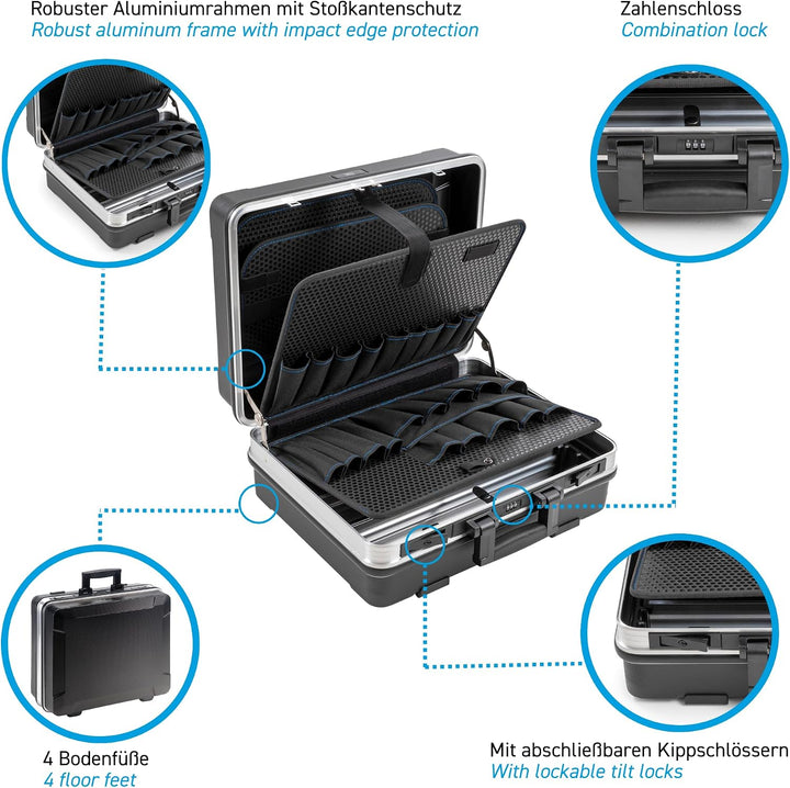 B&amp;W Werkzeugkoffer Flex Pockets, 120.03/P (Lieferung erfolgt ohne Werkzeug), tool.case ABS.343.P Fle