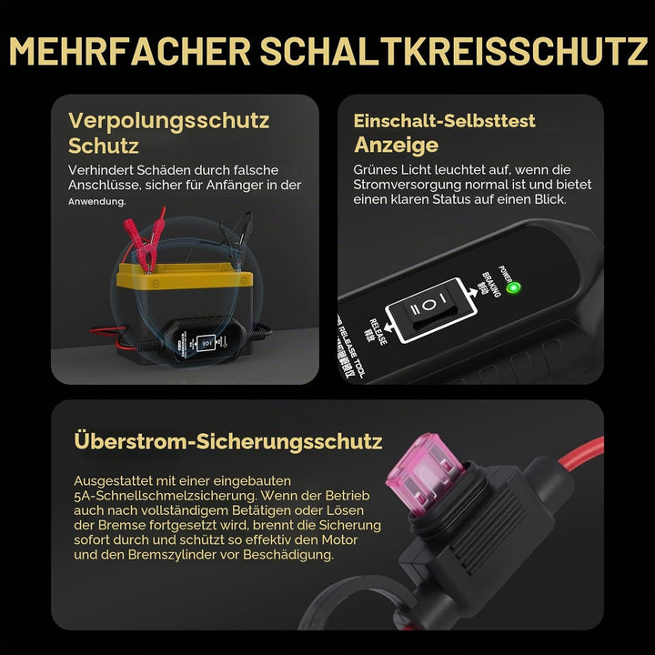 BT10 EPB Notlösung Werkzeug, 12V Elektronische Feststellbremse Löse- &amp; Entriegelungswerkzeug mit Dua