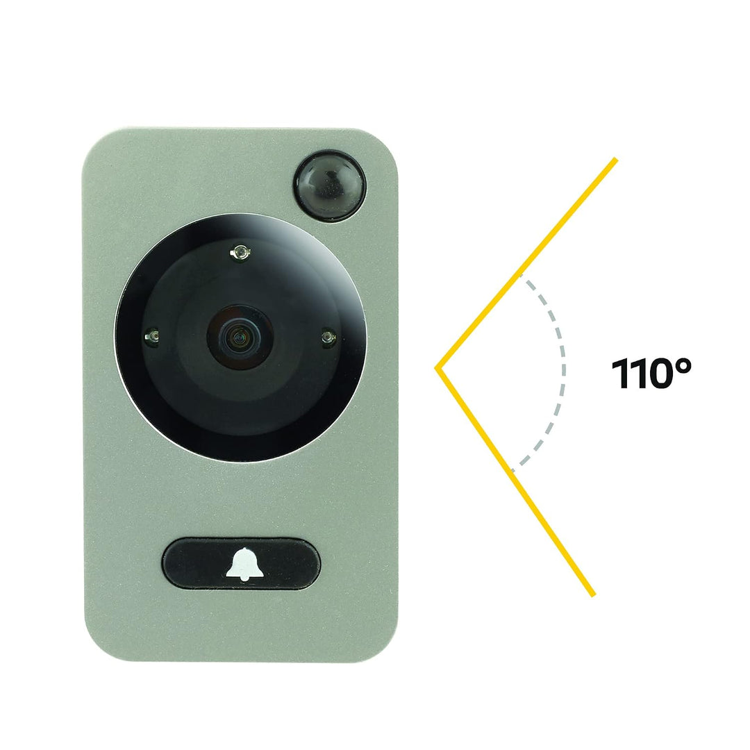 Yale Digitaler Türspion Auto Imaging- 5800 - Silber - Erfasst Bilder/Videos - integrierte Türklingel