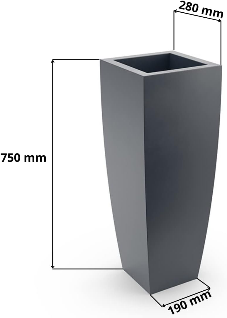 Juno-Topf, Höhe 75x28x28 cm, Zeitloses Design, Top-Qualität, drinnen und draussen, passend für Jede