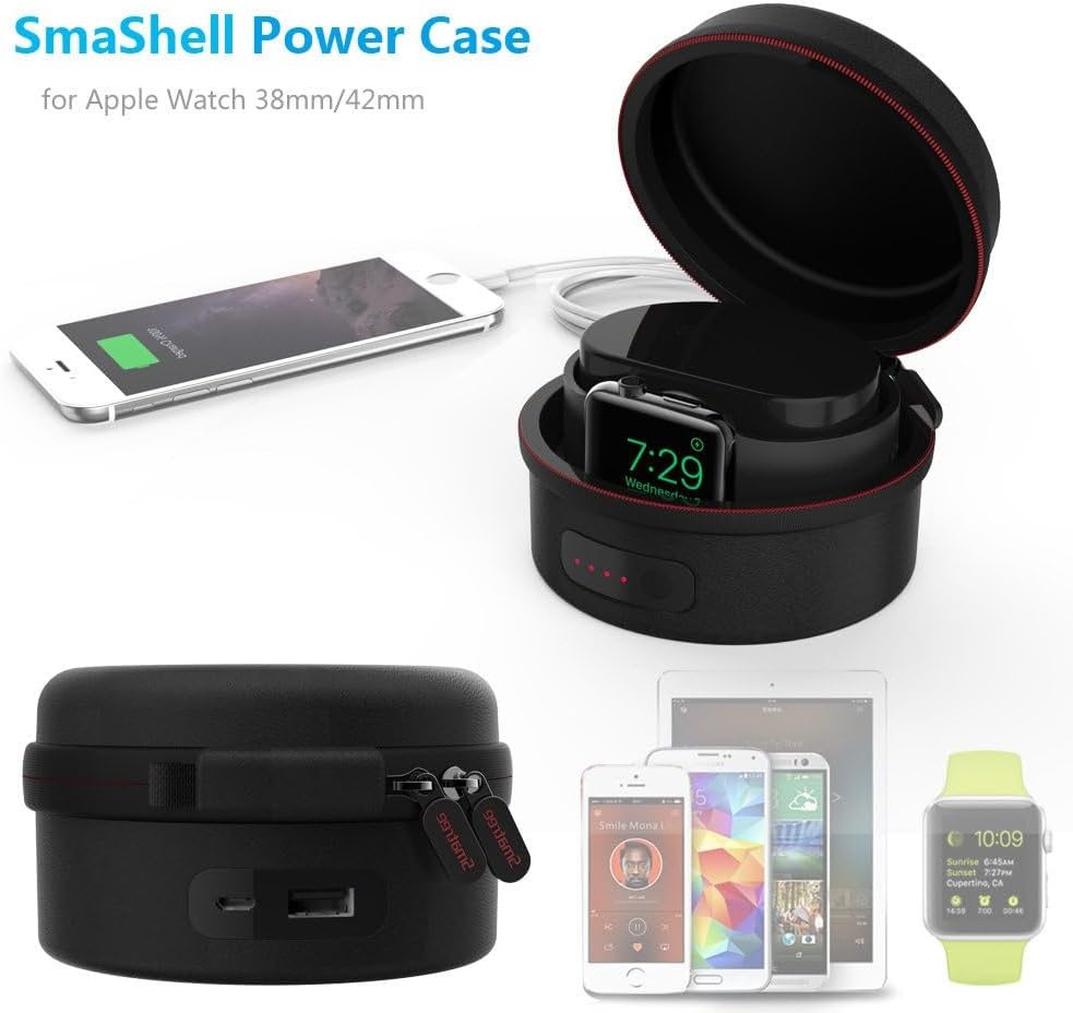 Smatree Ladetasche Ladestation für Neu Apple Watch Series 8 Serie 7, Serie 6, Serie 5, Serie 4/3/2/1