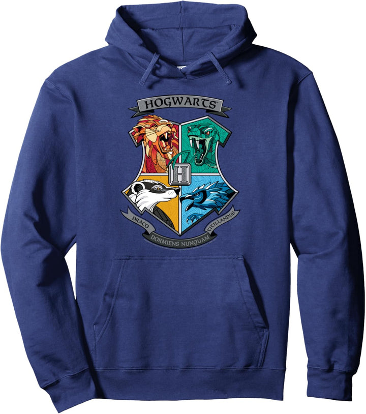 Harry Potter Mosaic Hogwarts Shield Pullover Hoodie