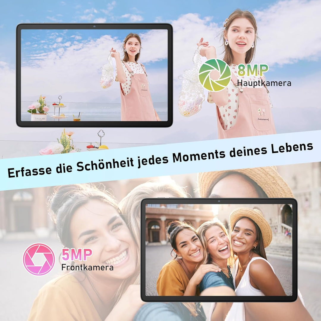 Blackview Tablet Android 15 Tab60 WiFi 10 Zoll Tablet, 12GB(4+8) RAM + 128GB ROM (2TB TF), Gaming Ta