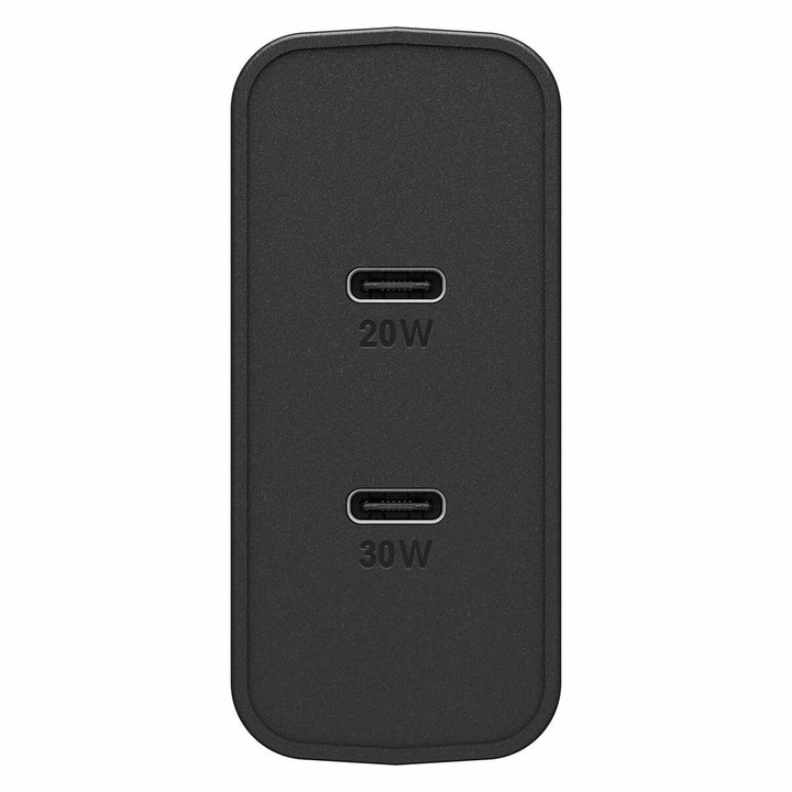 OtterBox Dual Port EU Ladegerät 50W, USB-C PD 30W GaN + USB-C PD 20W, Schnelllade Gerät für Smartpho