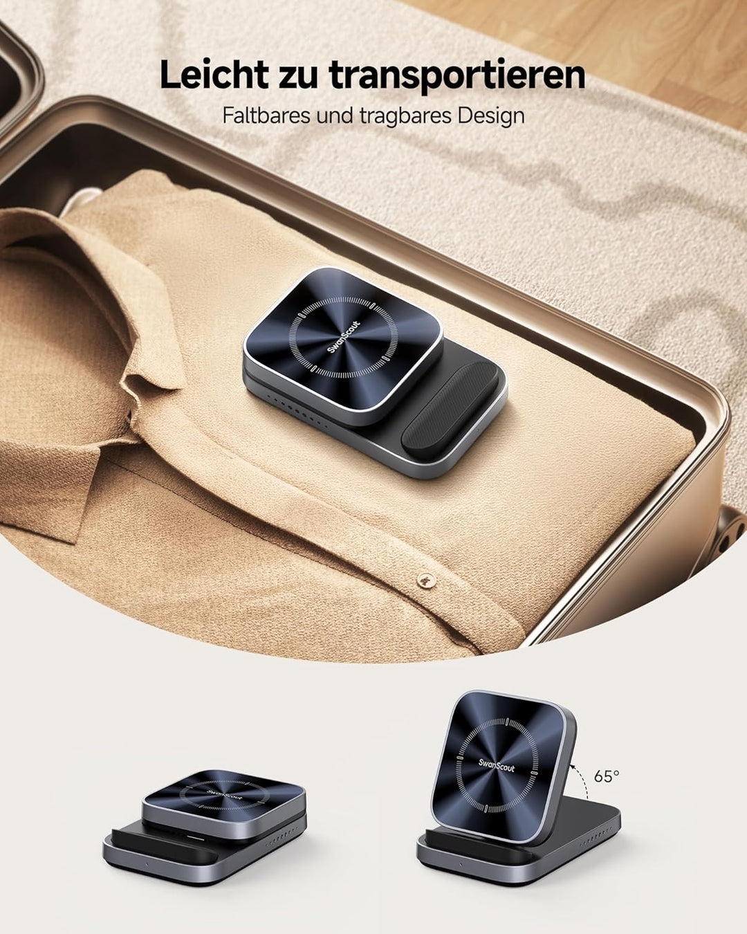 Induktive Ladestation für Samsung Z Flip 7, Faltbare Wireless Charger für Galaxy Z Flip 7/7 FE/6/5/4