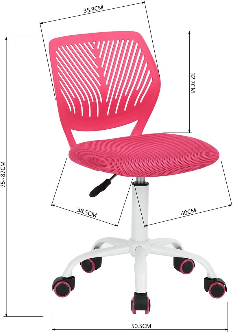 Homy Casa Schreibtischstuhl Verstellbarer Drehstuhl Bürostuhl Stoffsitz Ergonomischer Arbeitsstuhl o