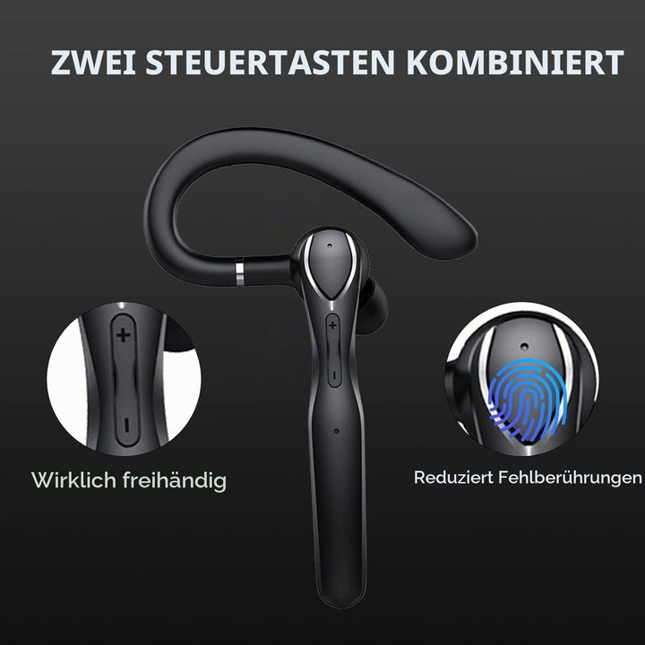 FAMOO Bluetooth Headset, Kabelloses Headset mit Noise Cancelling Mikrofon CVC8.0, Bluetooth V5.3 Kop