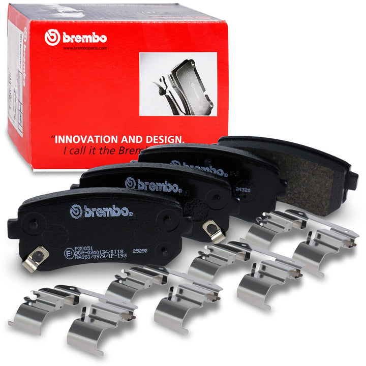 Brembo P30051 Hintere Bremsbeläge, Anzahl 4 Single, Single