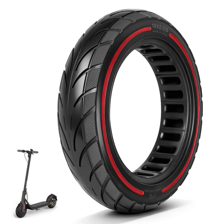 10x2,125 Vollreifen 250x54 Solide Reifen für Xiaomi 4/4Pro(gen1)/4Lite(gen2)/Ninebot F40D2/D38D Elek