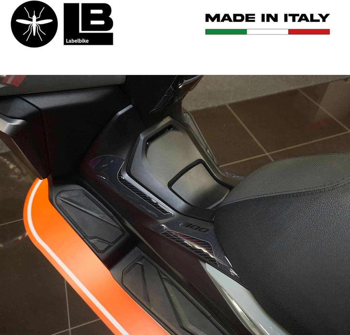 labelbike - 3D Aufkleber für Seitenschutz für Roller Mitteltunnel kompatibel mit Honda Forza 300 201