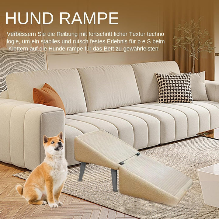 Split Ottomans Dog Ramp - Hunderampe für Bett & Sofa | Leichte Faltende Hundestufen | Stabilität Sic
