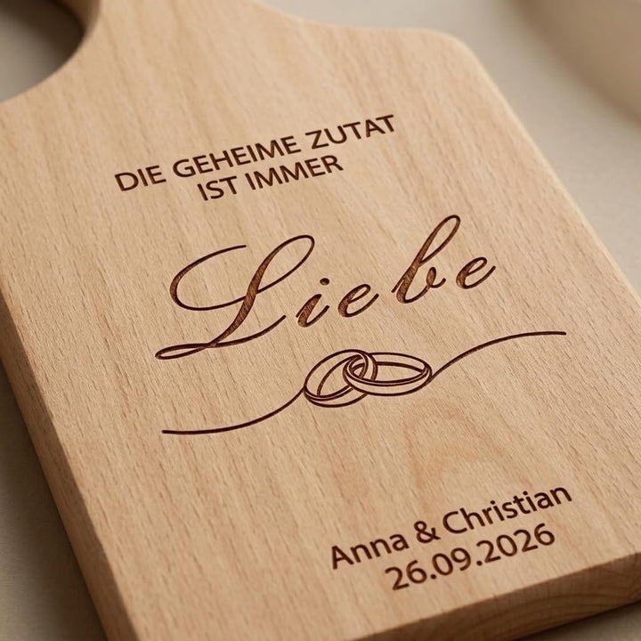 Personalisiertes Schneidebrett Hochzeit Geschenke Set