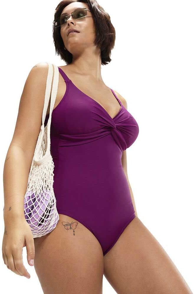 Speedo Brigitte Badeanzug Damen 36 Violett, 36 Violett