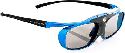 Hi-SHOCK DLP Pro Blue Heaven | DLP Link 3D Brille für 3D DLP Beamer von Acer, BenQ, Largo, Optoma, V