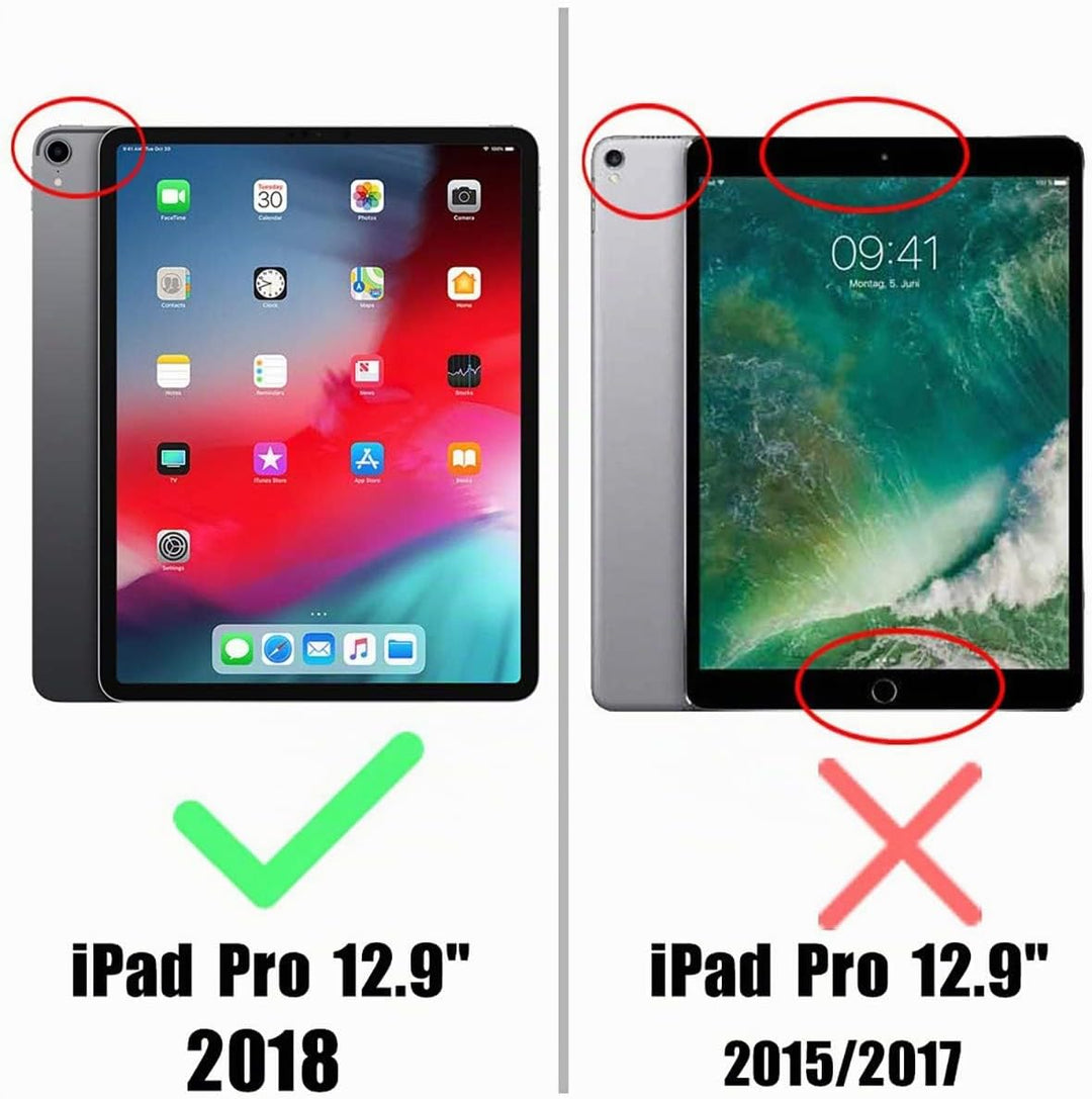 AICase Hülle für IPad Pro 12.9 Zoll 2018 Wasserdichte Hülle mit Kickstand Lanyard,360 Rundum Schutz