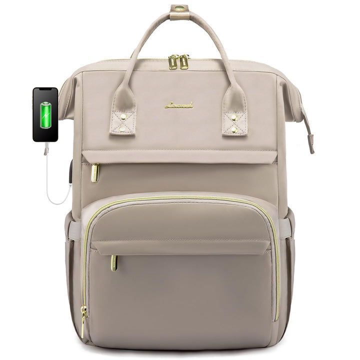 LOVEVOOK Rucksack Damen Schulrucksack, Wasserdicht Laptoprucksack mit Ladeanschluss, Rucksäcke für U