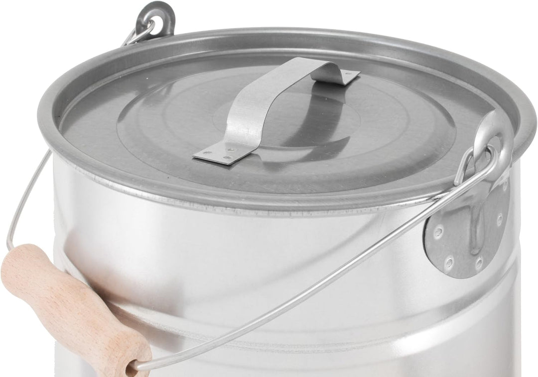 Eurotherm 620094 Kamin Ascheeimer verzinkt mit Deckel, 14 Liter