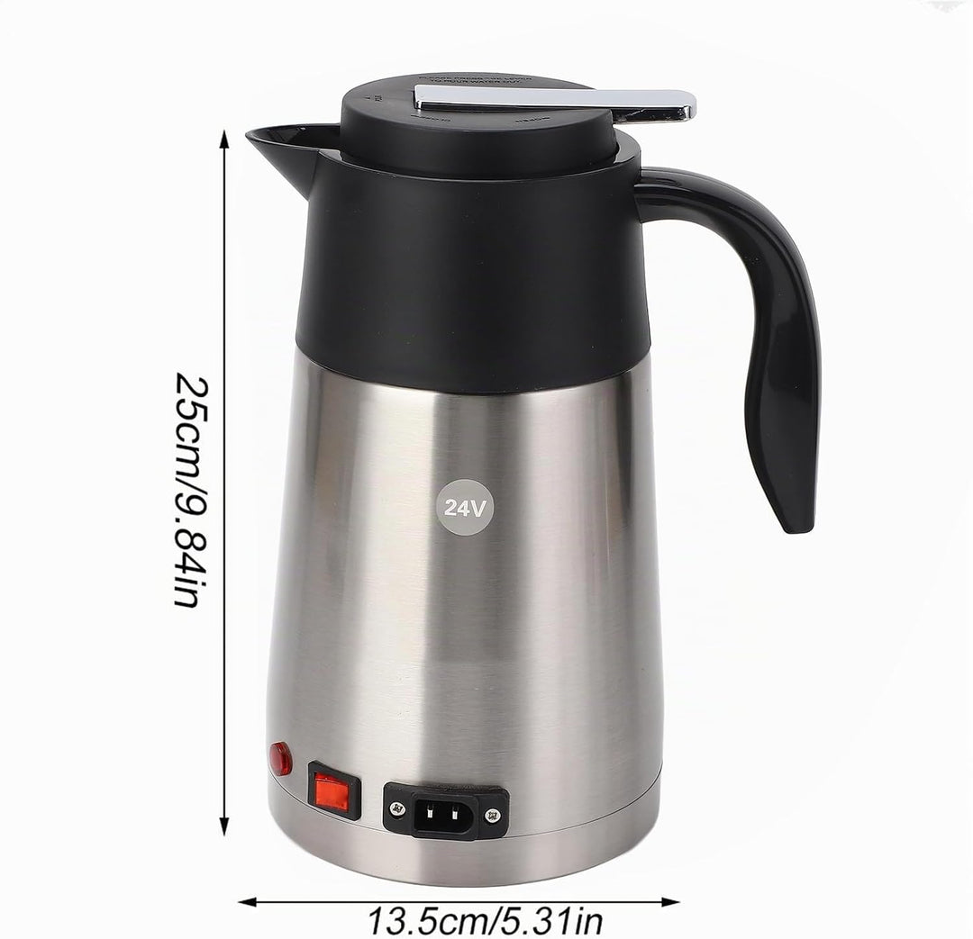 Wasserkocher Für LKW 24 Volt Edelstahl + Pp 24V Wasserkocher LKW Tragbare 1300Ml Grosse Kapazität Au