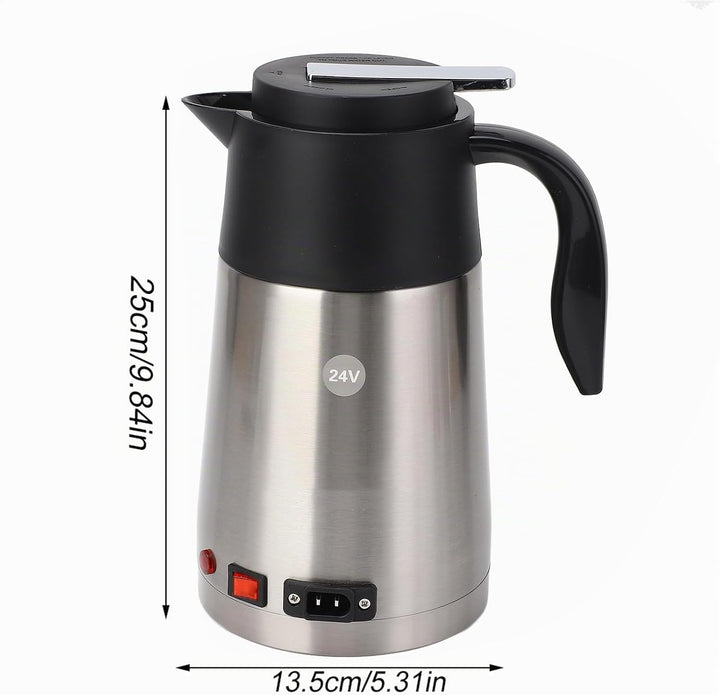 Wasserkocher Für LKW 24 Volt Edelstahl + Pp 24V Wasserkocher LKW Tragbare 1300Ml Grosse Kapazität Au