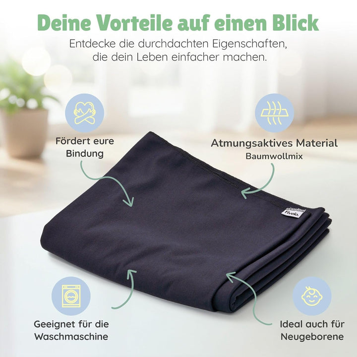 Tragetuch Neugeborene - Elastisches Baby Trage-Tuch ab Geburt, Atmungsaktive & ergonomische Koala-Ba