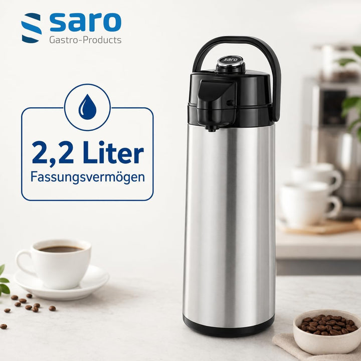 Saro 317-2075 Isolierpumpkanne, 2,2 L Single, Single