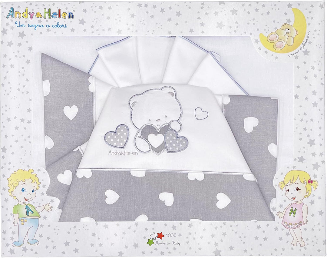 Andy&Helen Kinderbett, Baumwolle, Grau, Pieno Pieno Grau, Pieno Grau