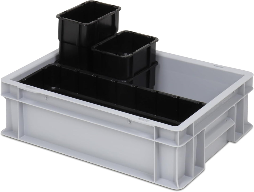 1a-TopStore Einsatzkasten Einteilungs-Set für Eurobehälter, Schubladen mit Innenmass 362x262 mm (LxB