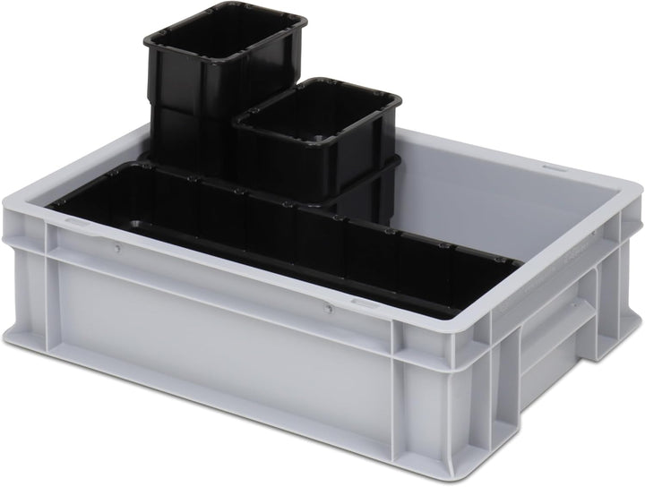 1a-TopStore Einsatzkasten Einteilungs-Set für Eurobehälter, Schubladen mit Innenmass 362x262 mm (LxB