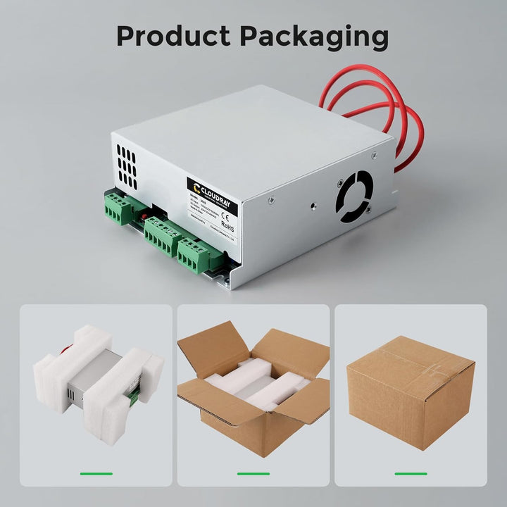 Cloudray 40W CO2 Laser Netzteil für CO2 Laserröhre, Laser Power Supply für CO2 Laser Gravur Maschine