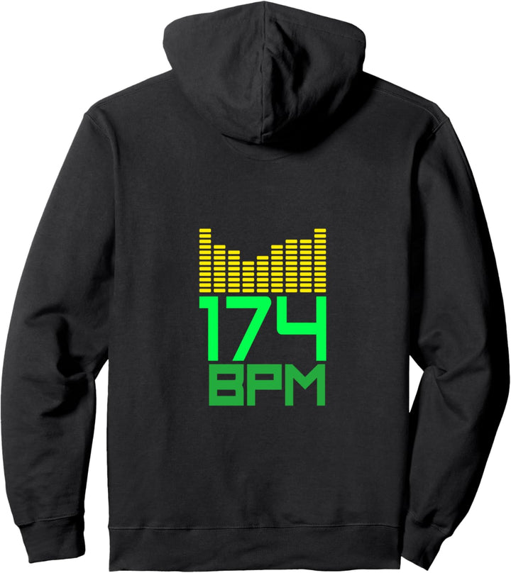 174 BPM DnB Music Liquid Jungle EDM Drum And Bass Techno Pullover Hoodie