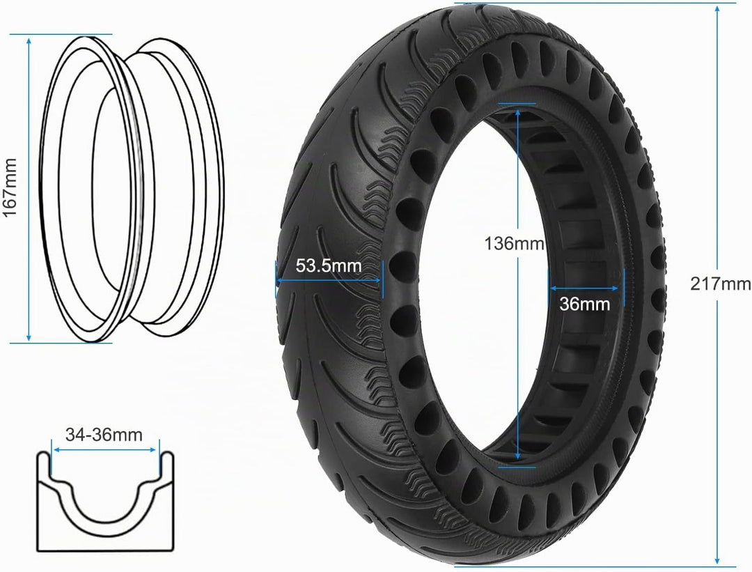 9x2,125 Vollreifen für Xiaomi M365 Elektroroller Offroad Soft Solide Reifen 9 Zoll Vollgummireifen R