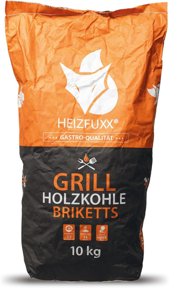 HEIZFUXX Grillholzkohlebriketts Kohle Hartholz BBQ Gastro Restaurant Grill Smoker Steakhouse Brikett