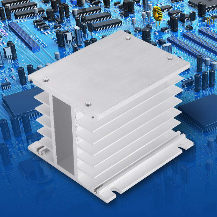 3-Phasen-Kühlkörper Aluminium, SSR-Kühlkörper Dreiphasen-Halbleiterrelais-Kühlkörper für DIN-Install
