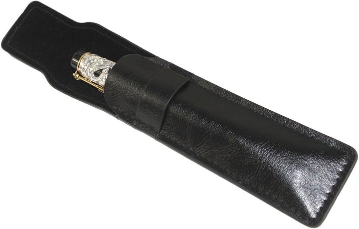 Gullor Edelste Drache und Phoenix Rollerball mit PU-Leder-Feder-Beutel - Silber und Schwarz Silver a