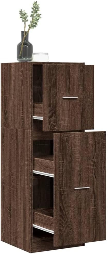 vidaXL Apothekerschrank Eichen-Optik 40x41x118 cm Holzwerkstoff Braune Eiche 40 x 41 x 118 cm, Braun