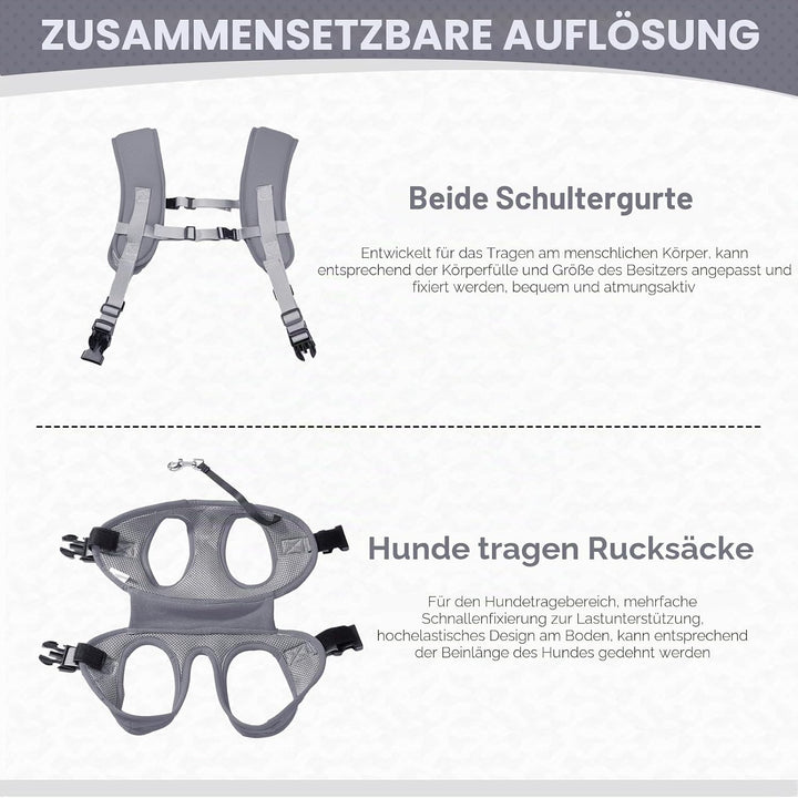Haustier-Tragetasche, tragbarer Outdoor-Hunderucksack für ältere Hunde mit Gelenkverletzungen, Arthr