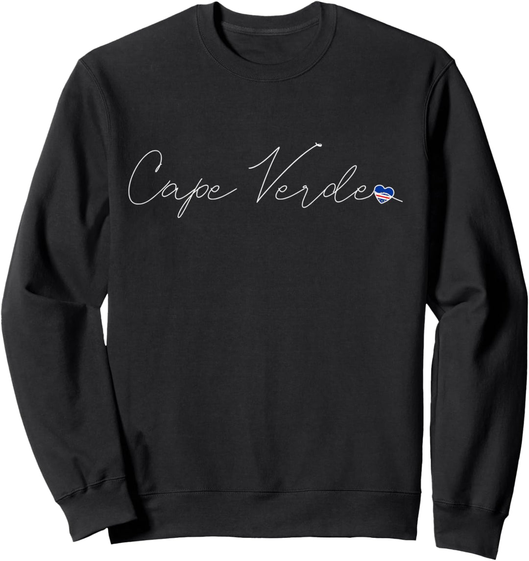 Cabo Verde Liebe Kapverdische Flagge und Herz auf Kap Verde Sweatshirt