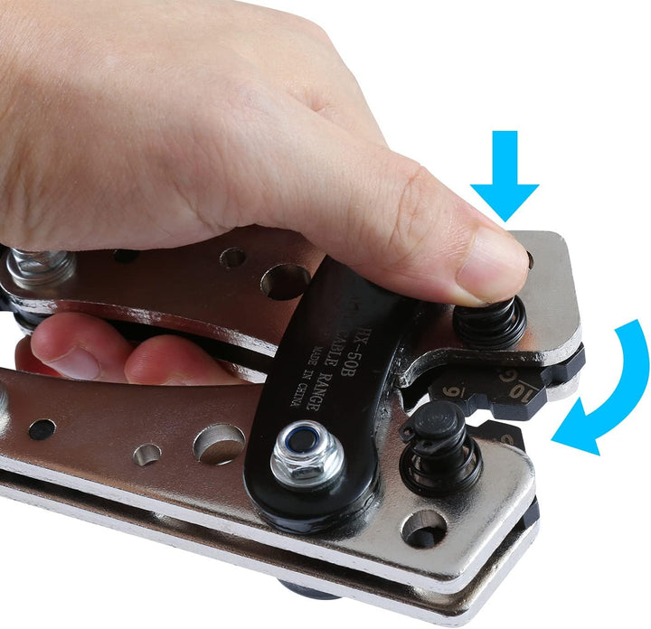 Brileine Batteriekabel Crimpzange von AWG 8-1/0, Batteriekabelschuh Crimpzange für schwere Kabelschu